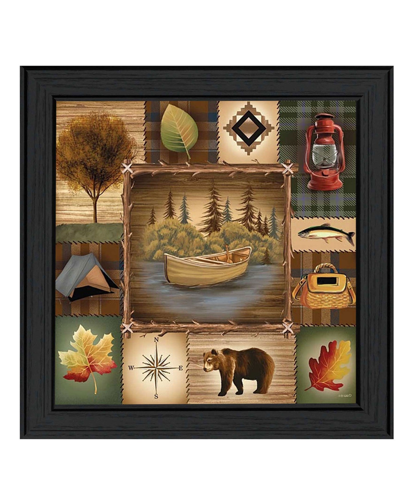 At The Lake 2 Black Framed Print Wall Art