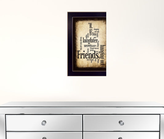 Friends I Black Framed Print Wall Art