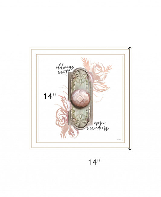 Old Ways In Blush 2 White Framed Print Wall Art