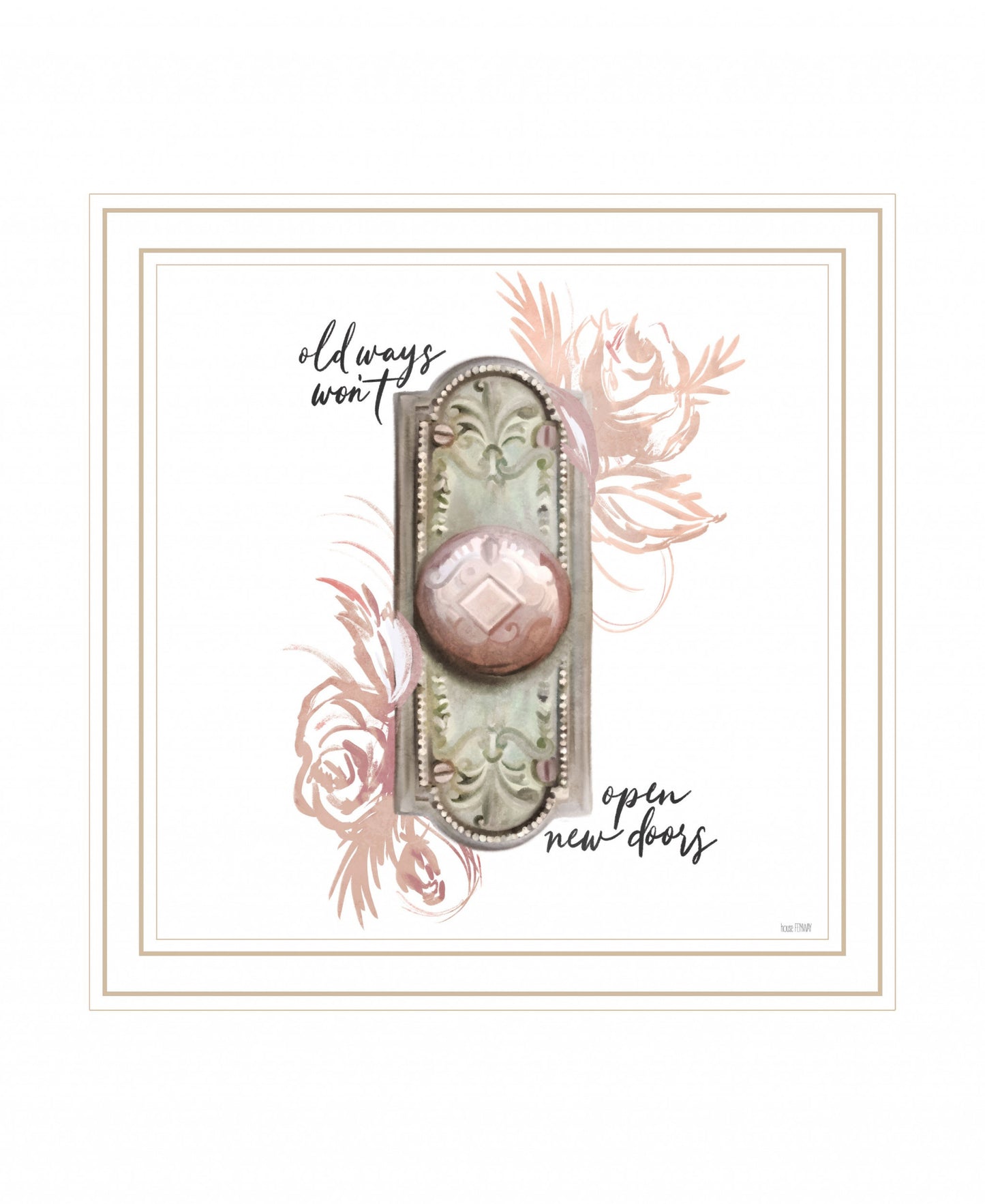 Old Ways In Blush 2 White Framed Print Wall Art