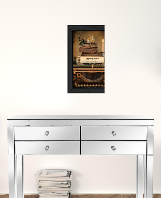Learn From Yesterday Black Framed Print Wall Art