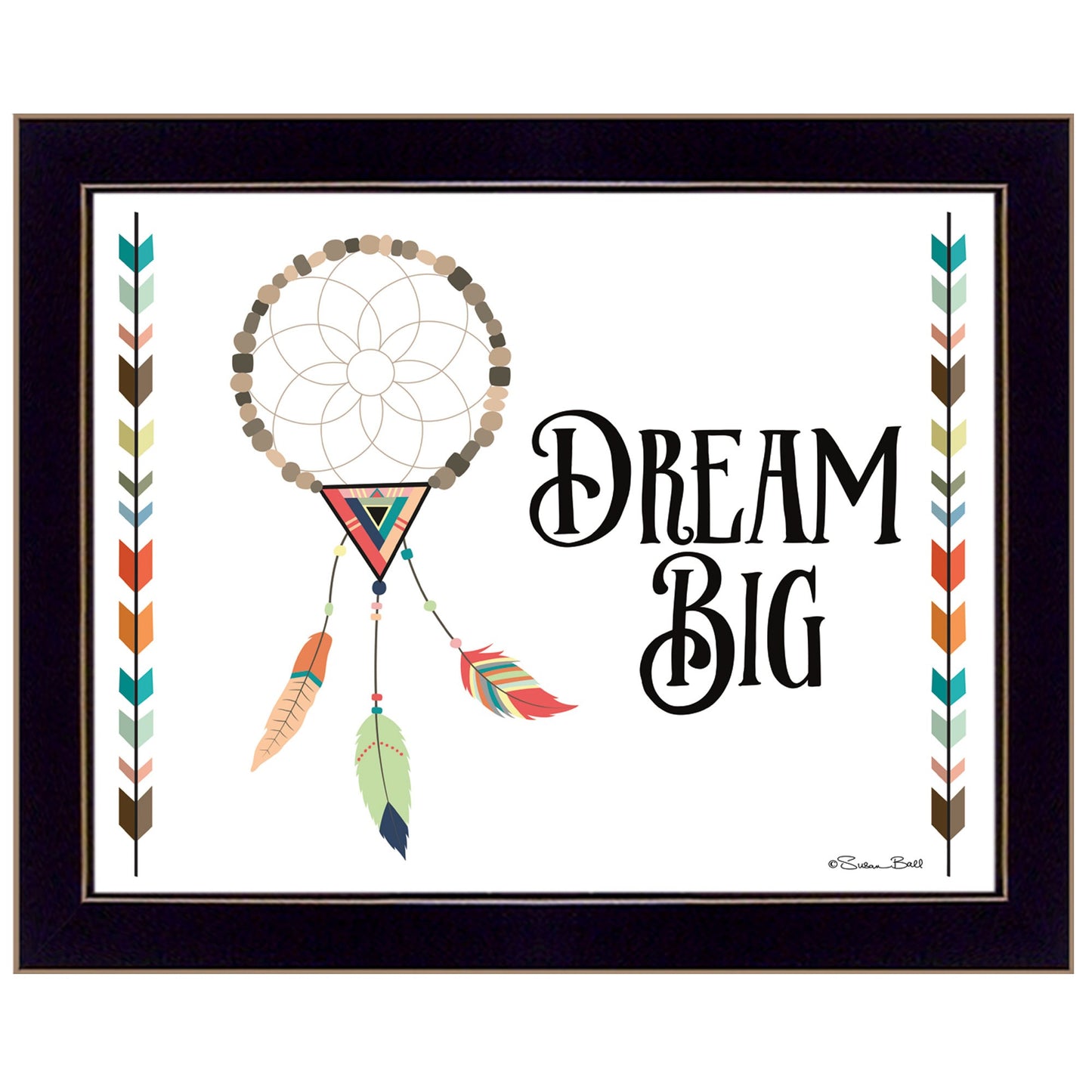 Dream Big 1 Black Framed Print Wall Art