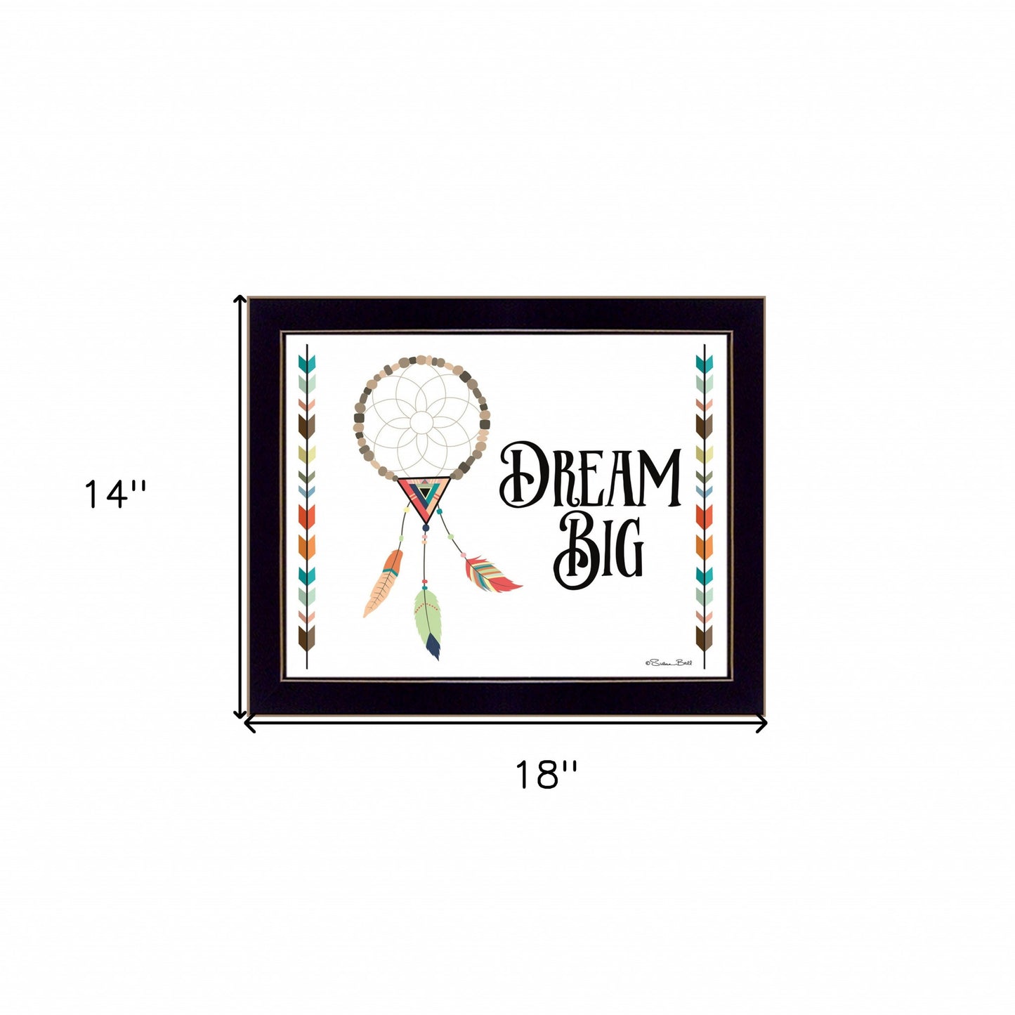 Dream Big 1 Black Framed Print Wall Art