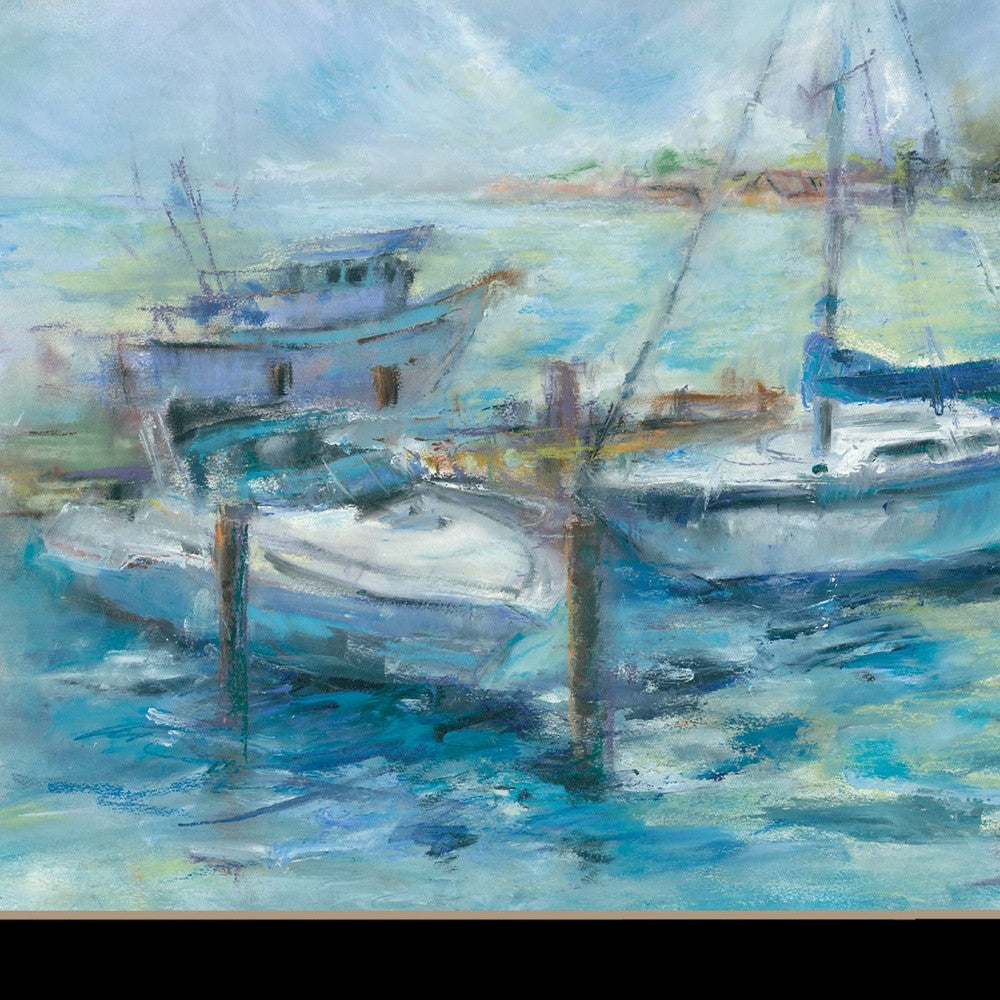 Dockside 1 Black Framed Print Wall Art