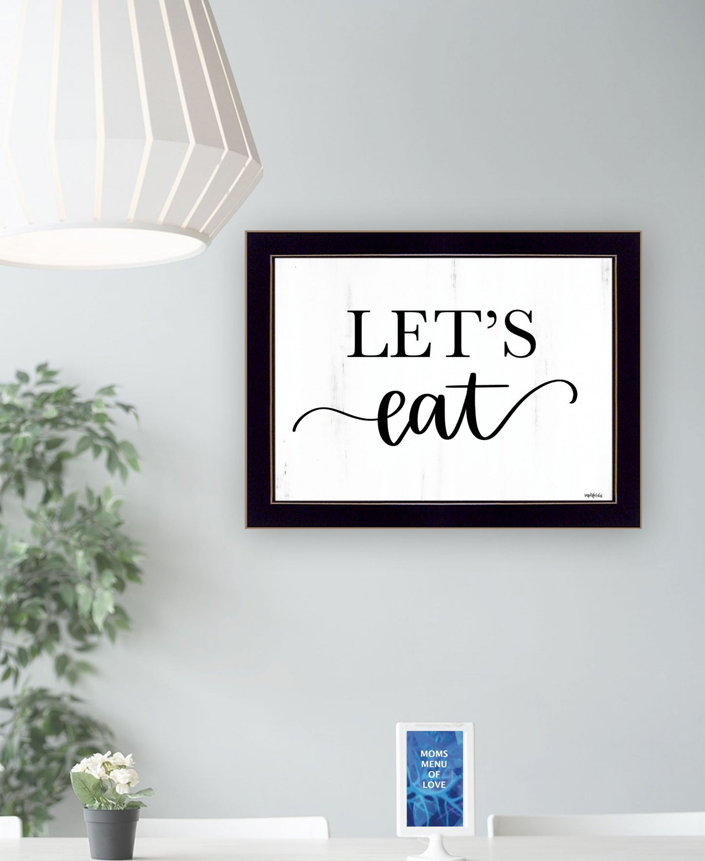 Lets Eat 1 Black Framed Print Wall Art