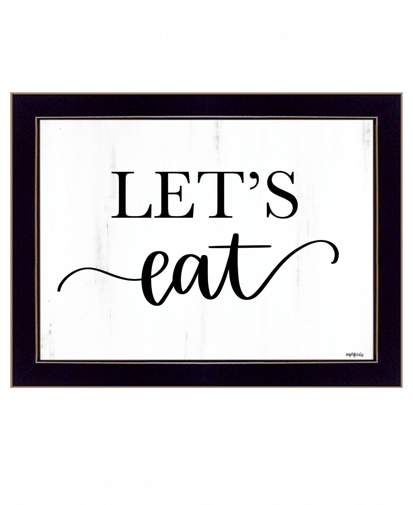 Lets Eat 1 Black Framed Print Wall Art