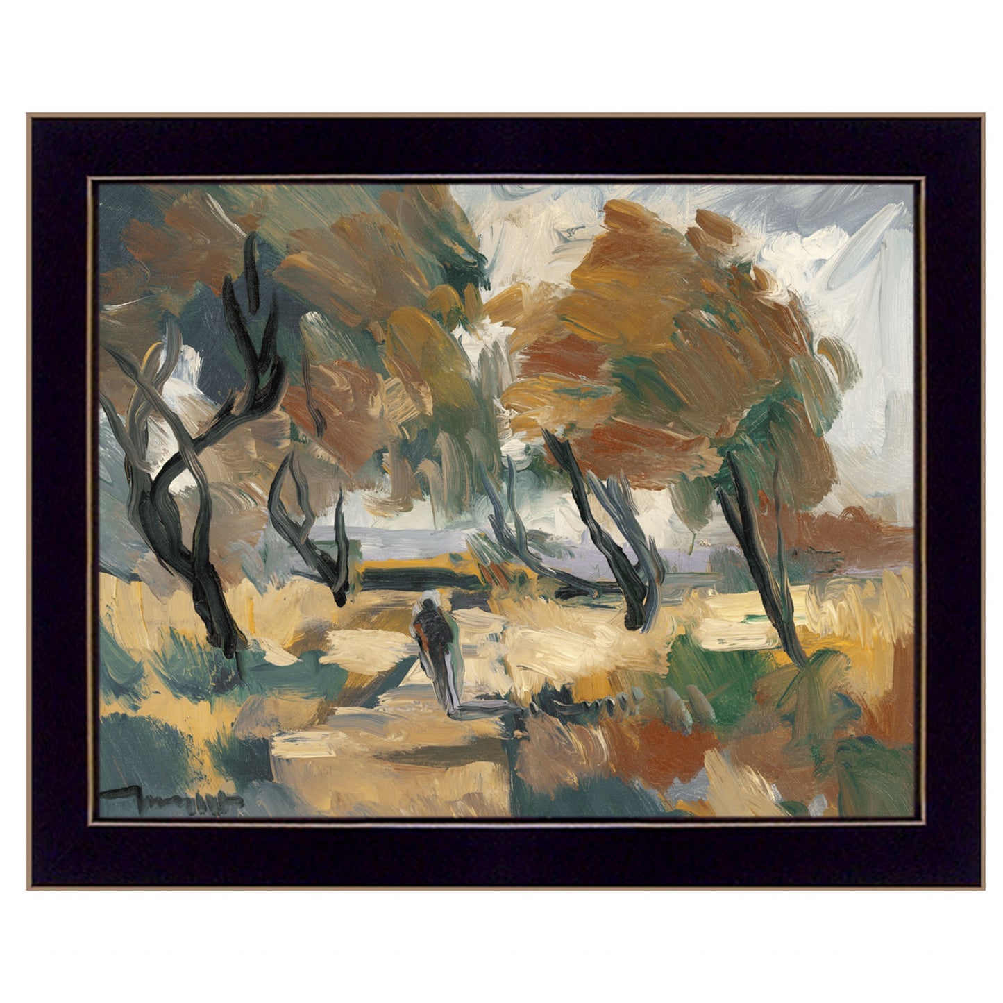 Early Walk 1 Black Framed Print Wall Art