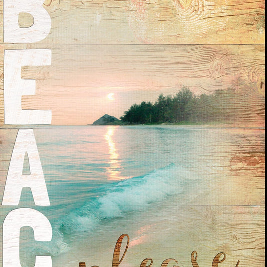 Beach Please 2 Black Framed Print Wall Art