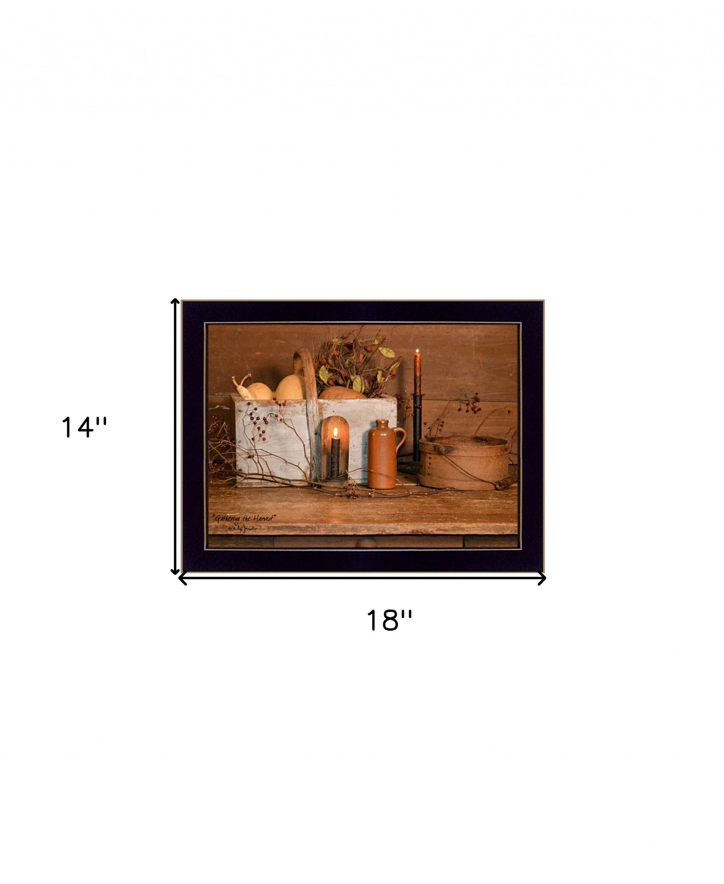 Gathering The Harvest 1 Black Framed Print Wall Art