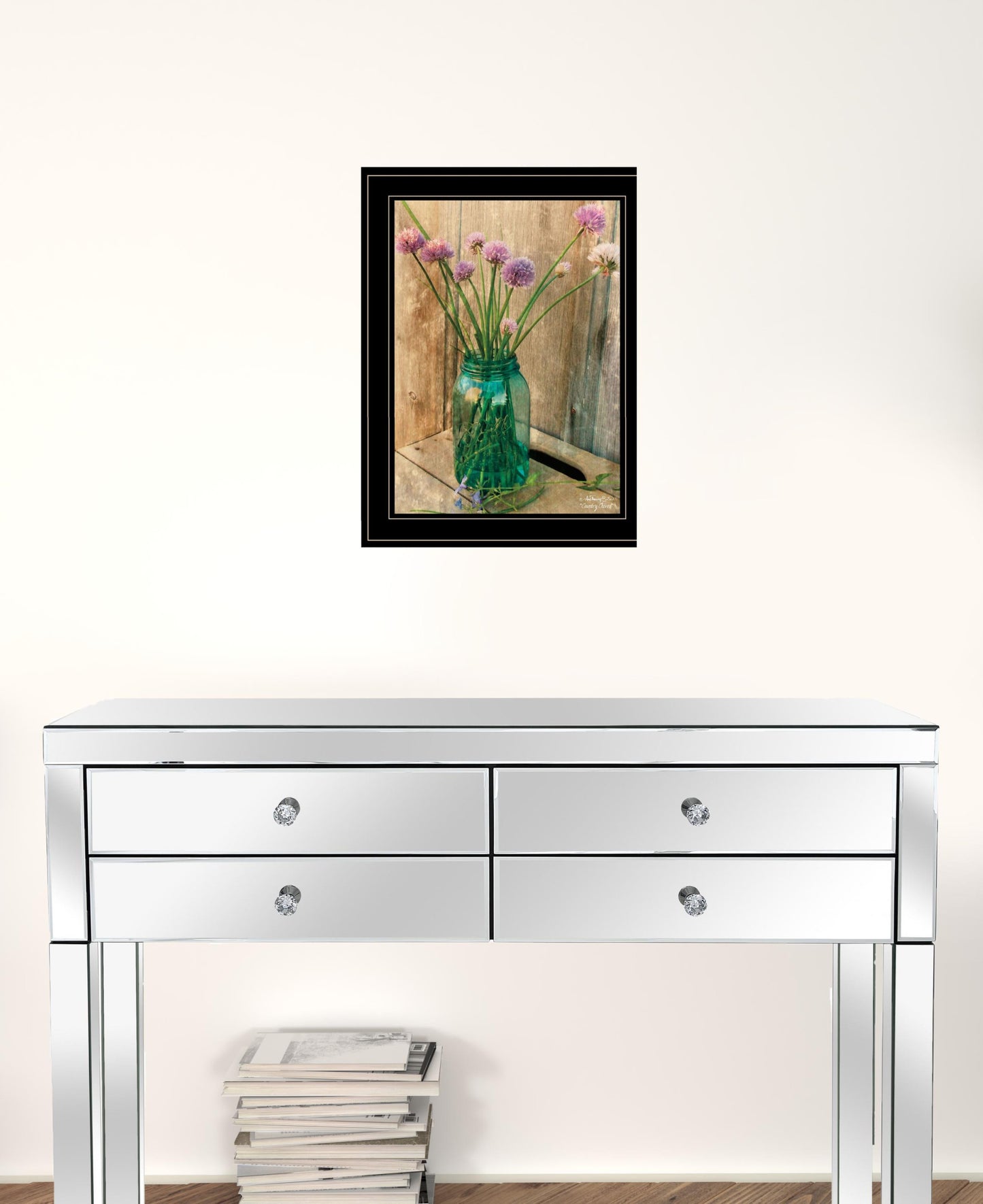 Country Chives 2 Black Framed Print Wall Art