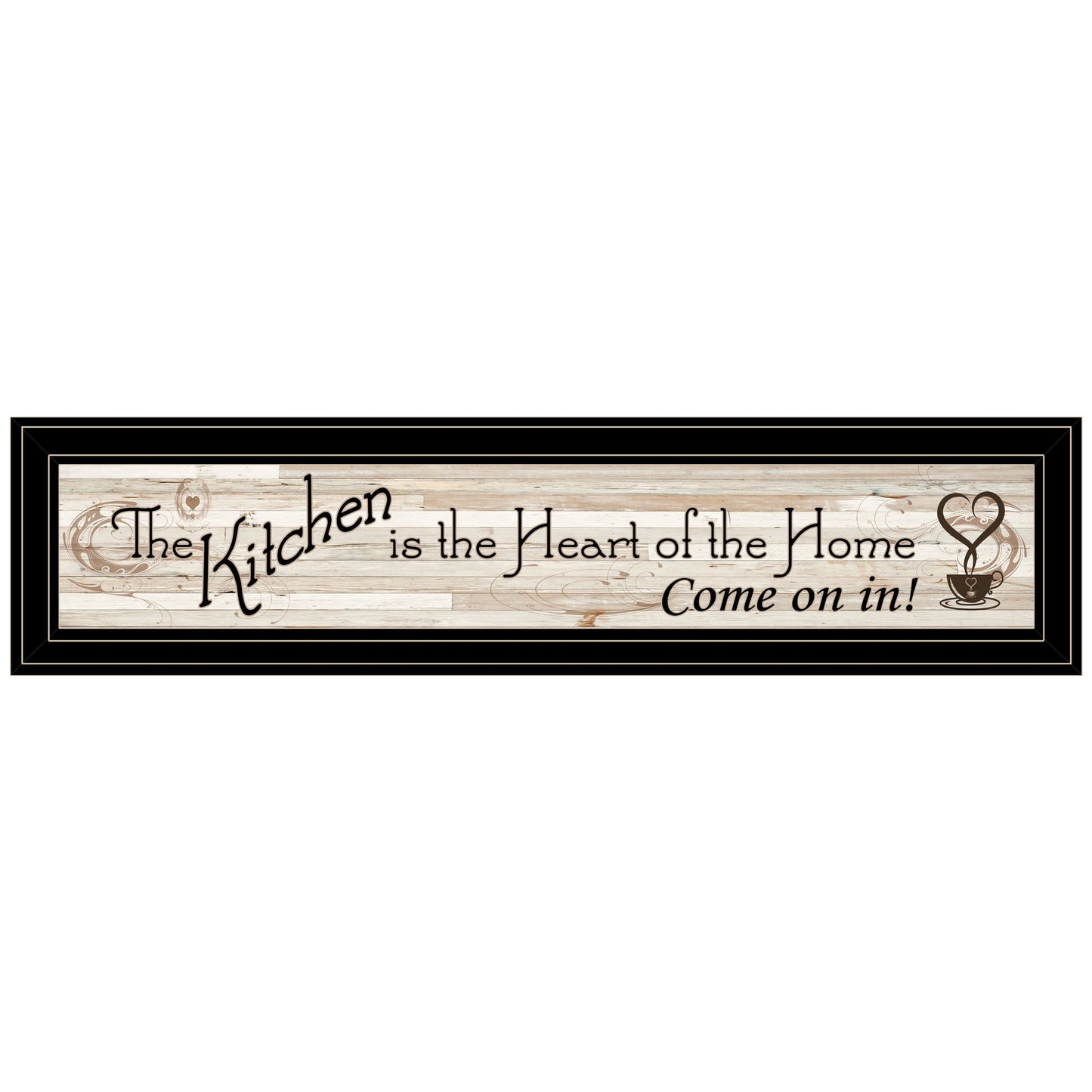 Kitchen Is The Heart Of The Home 7 Black Framed Print Wall Art