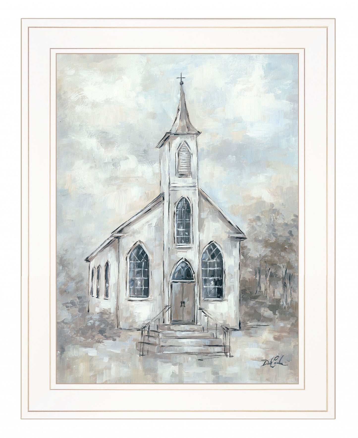 Faith 3 White Framed Print Wall Art