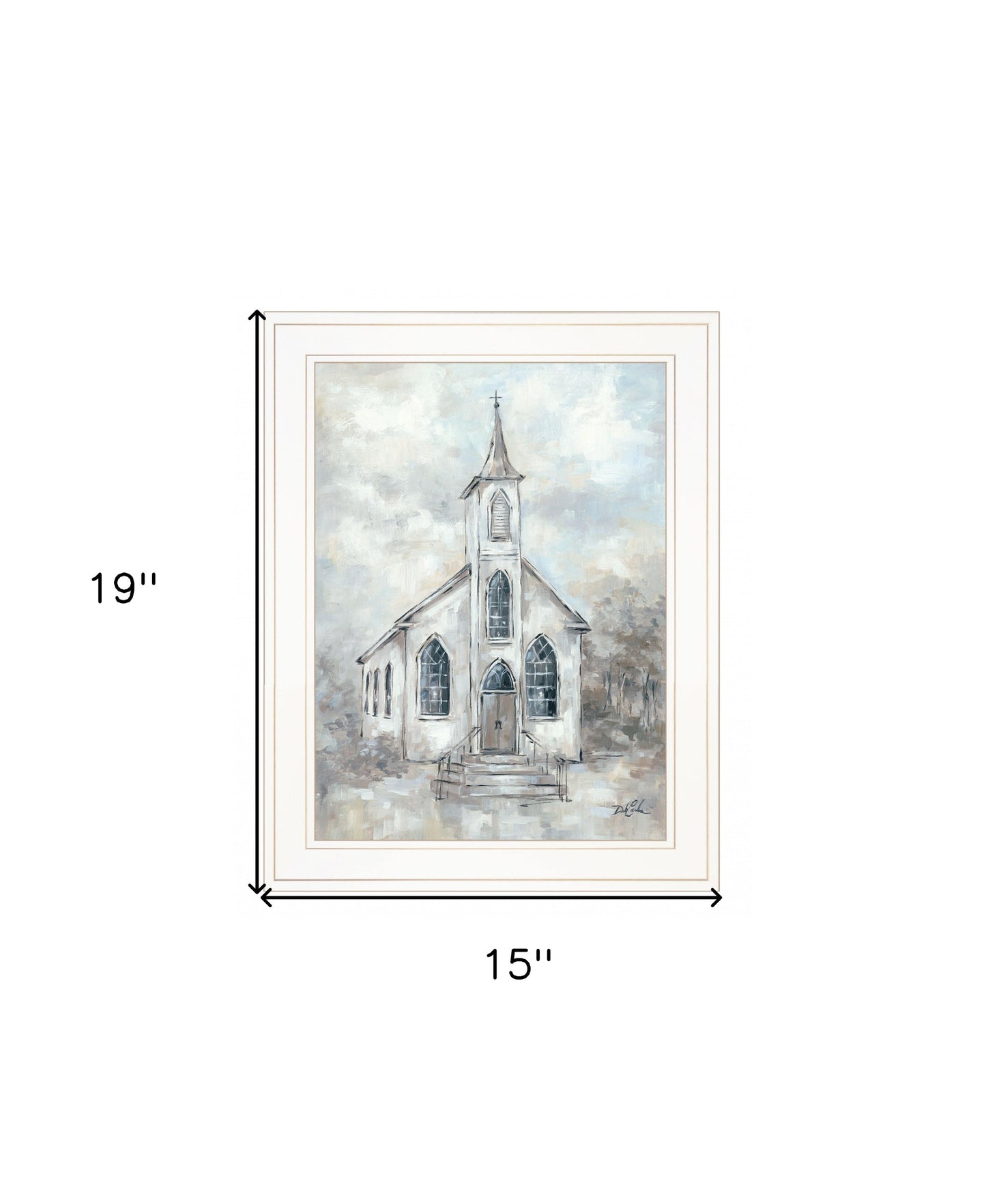 Faith 3 White Framed Print Wall Art