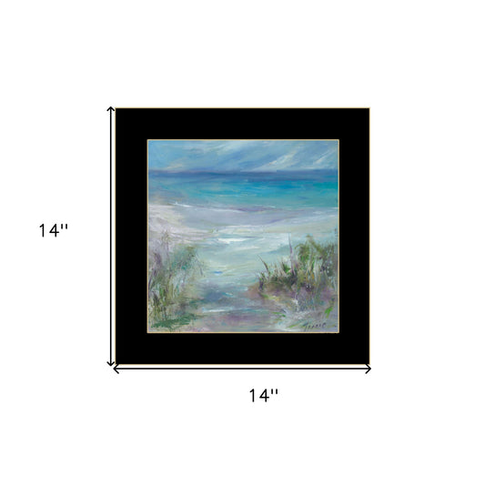 Blue Horizons 1 Black Framed Print Wall Art