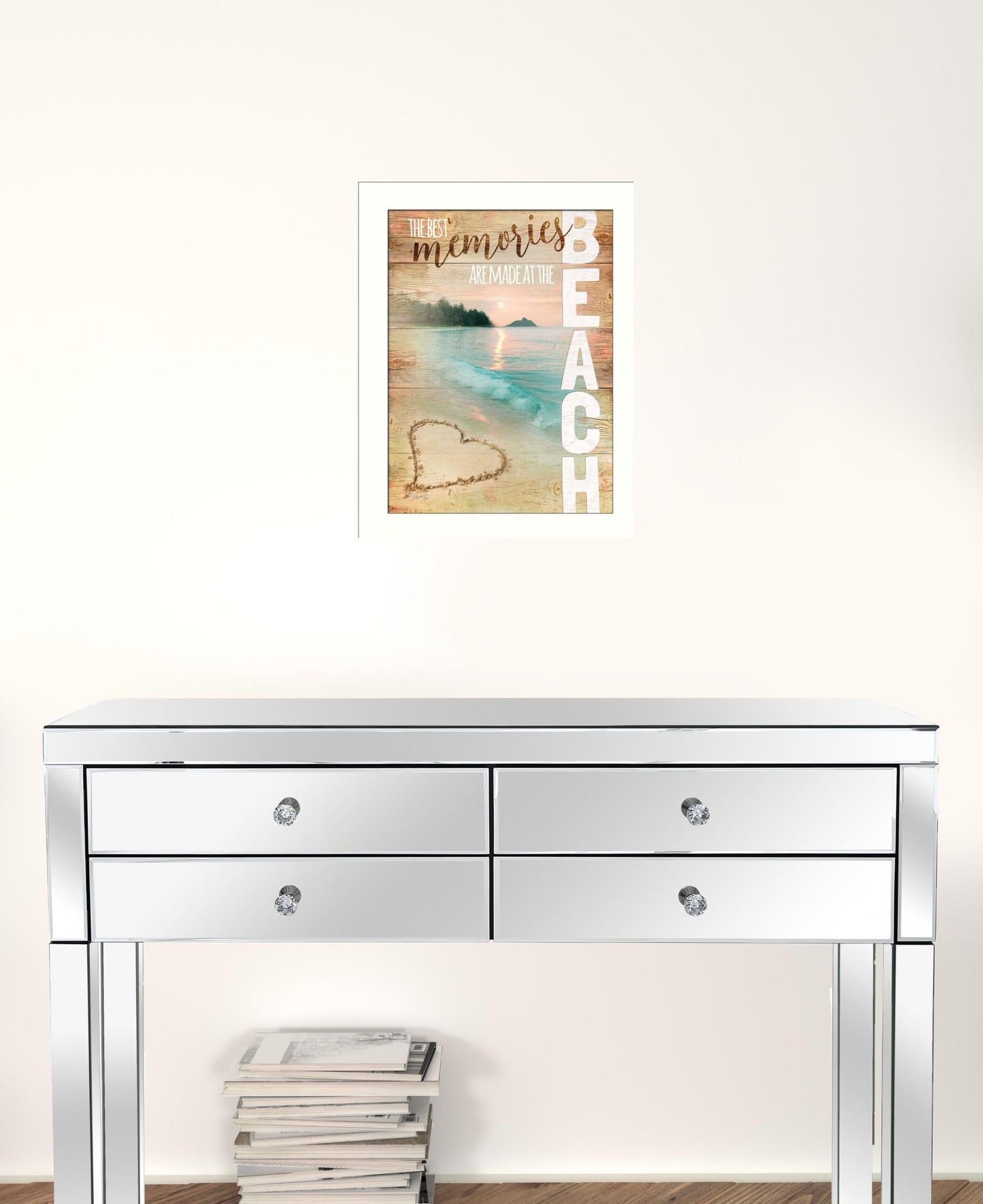 Beach Memories 3 White Framed Print Wall Art