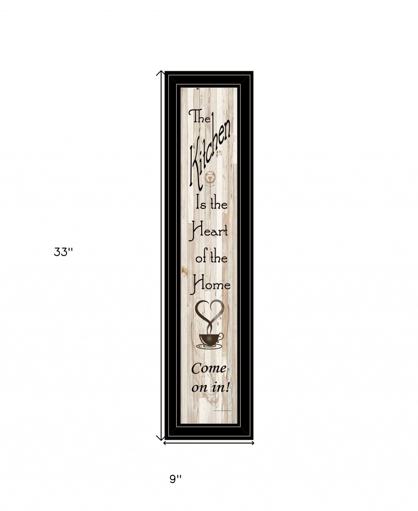 Kitchen Is The Heart Of The Home 17 Black Framed Print Wall Art