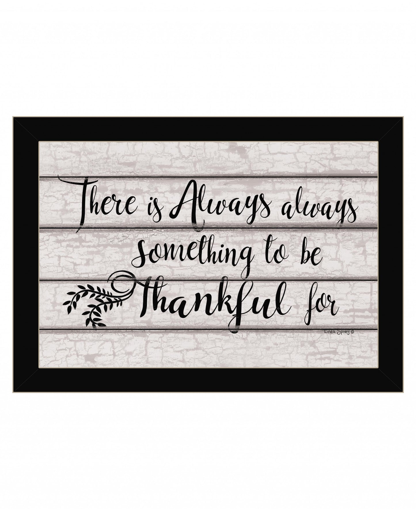 Always Thankful 1 Black Framed Print Wall Art