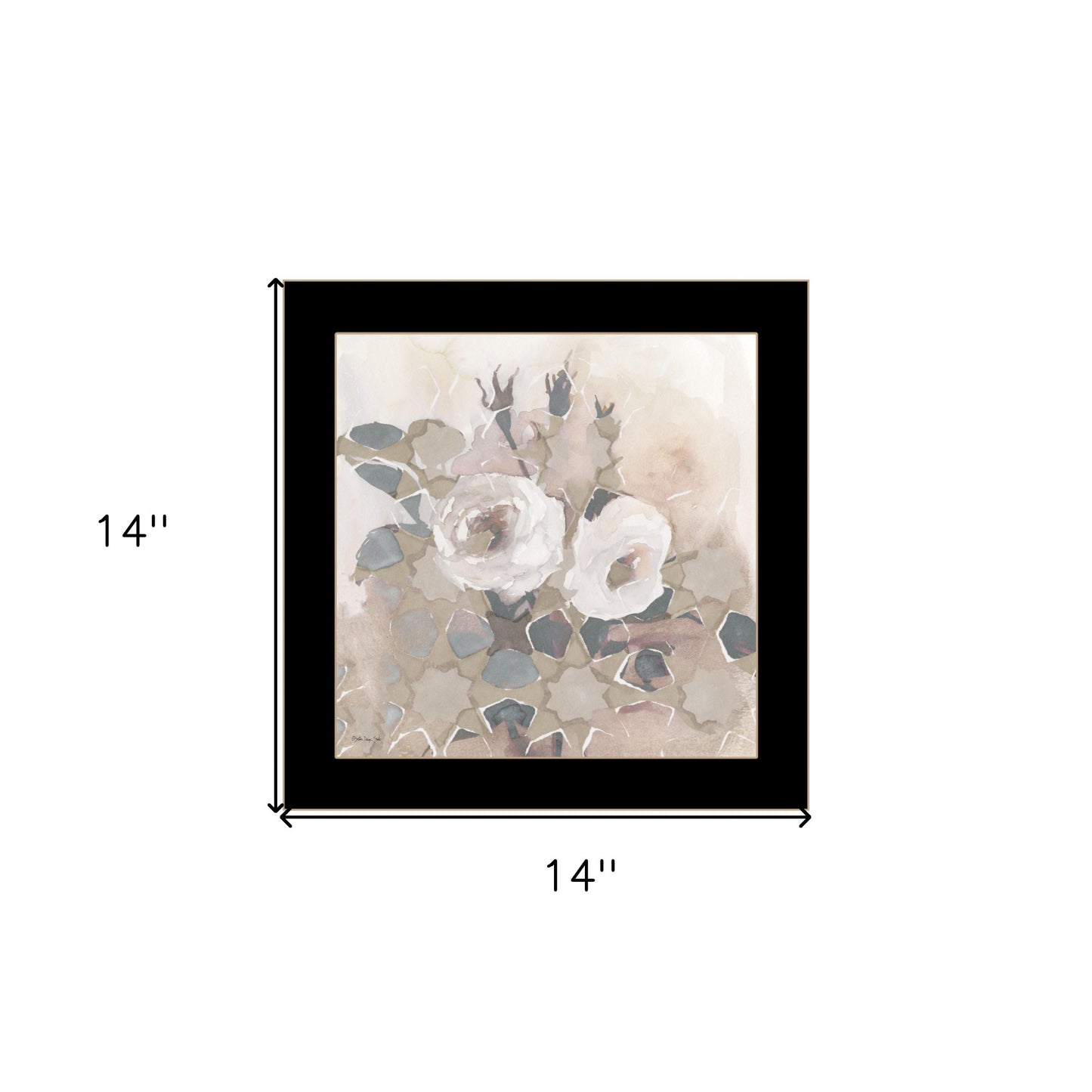 Transitional Blooms I 1 Black Framed Print Wall Art