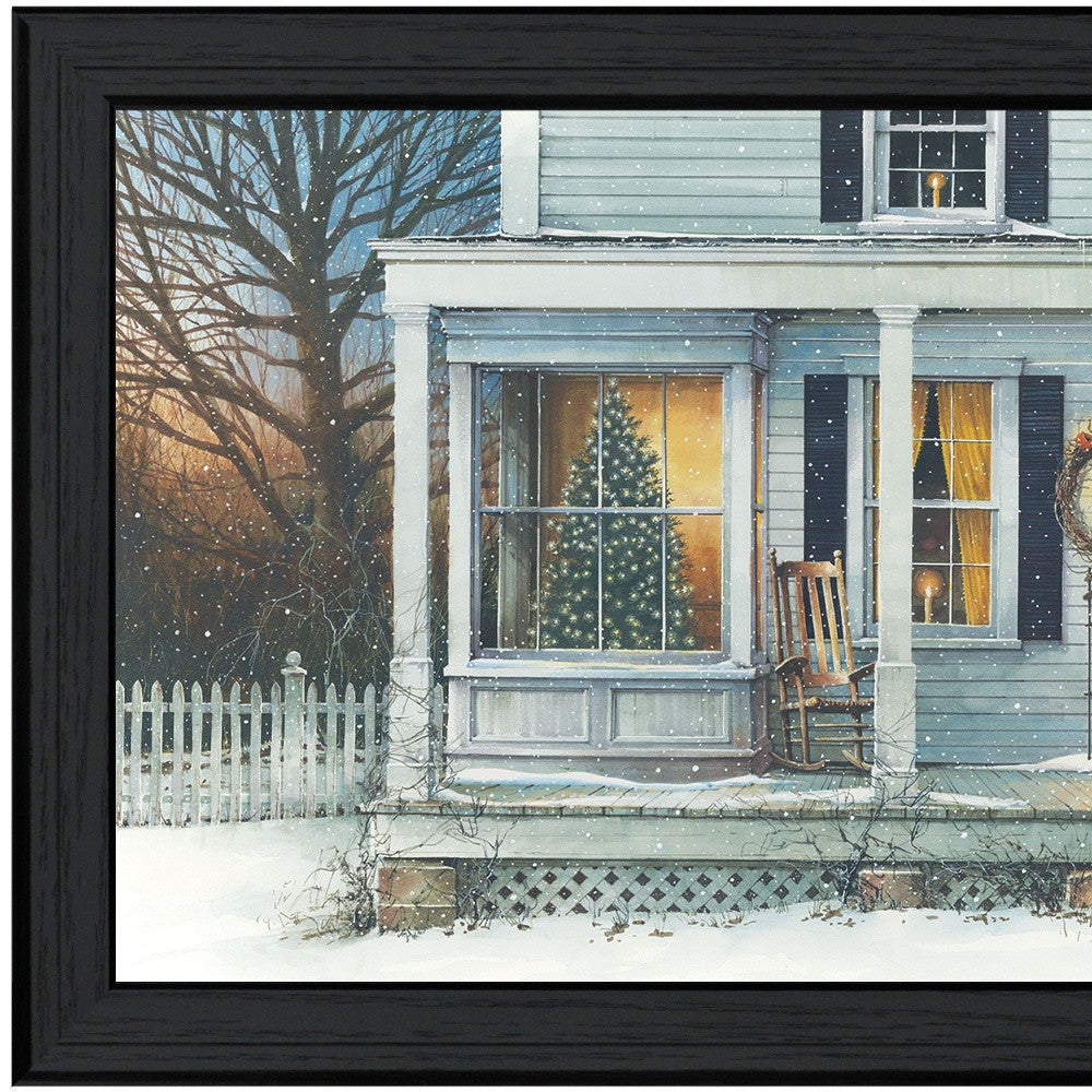 December Glow Black Framed Print Wall Art