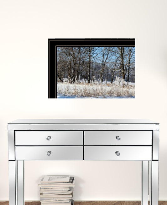 Set Of Two Great Outdoors Nature Or Winter Forest 4 Black Framed Print Wall Art