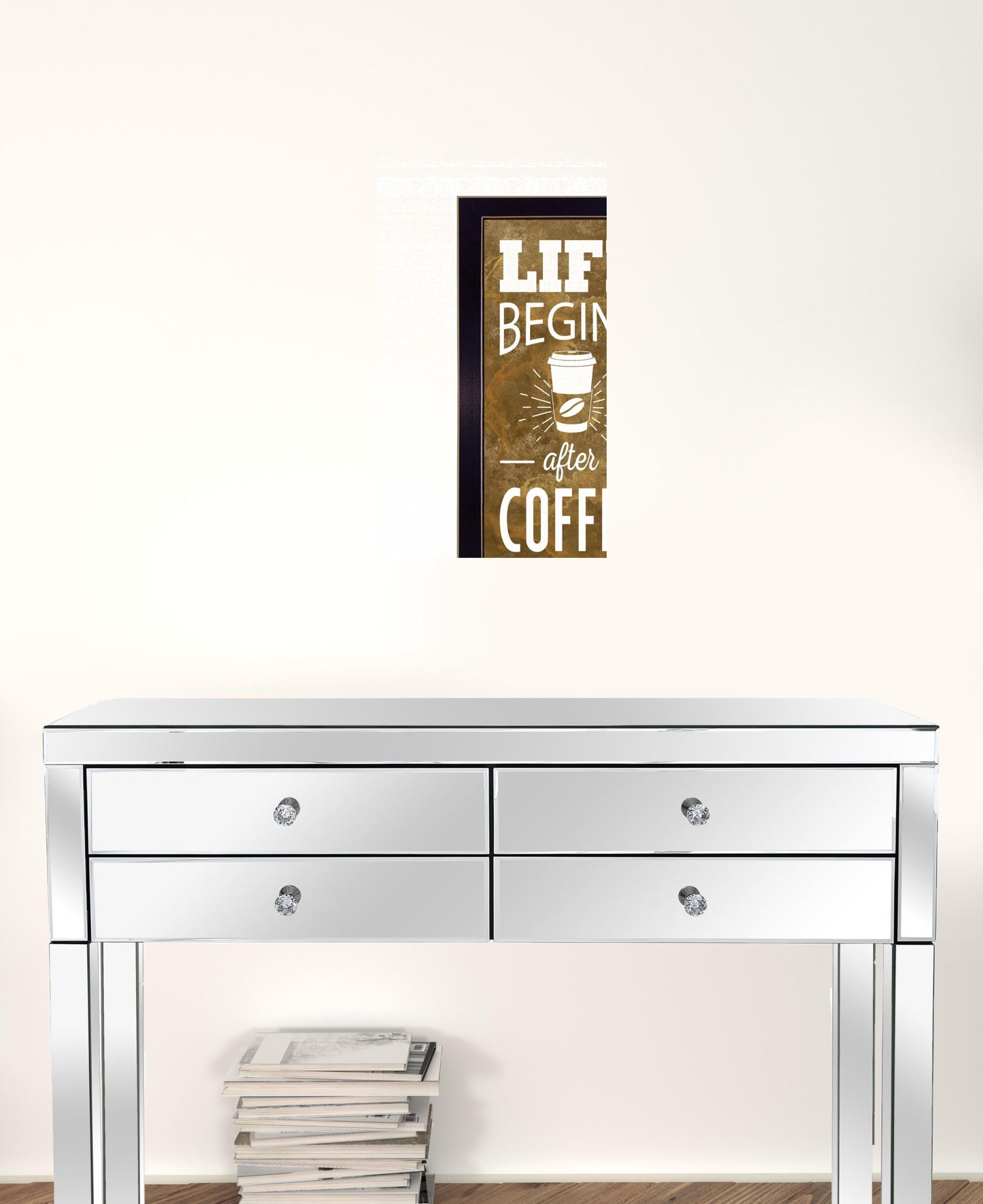 Life Begins After Coffee Black Framed Print Wall Art