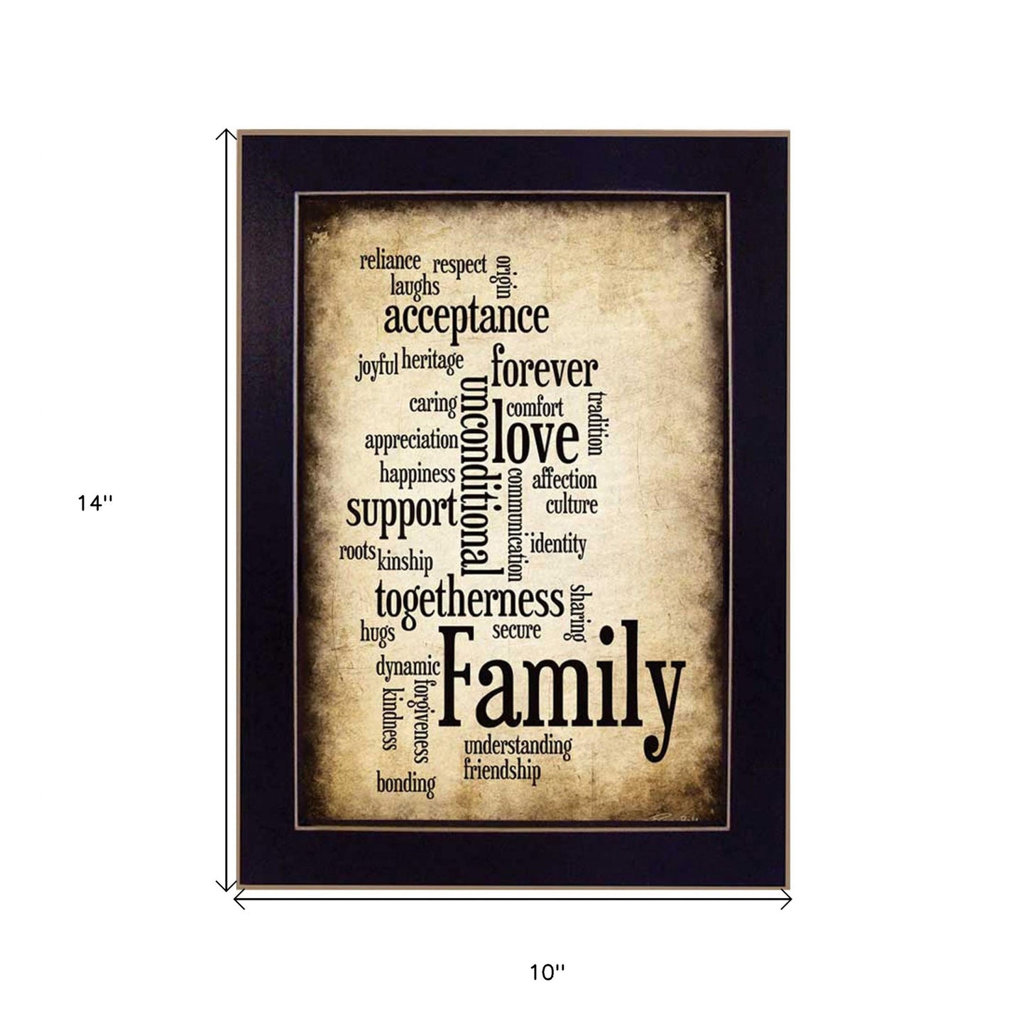 Family I Black Framed Print Wall Art