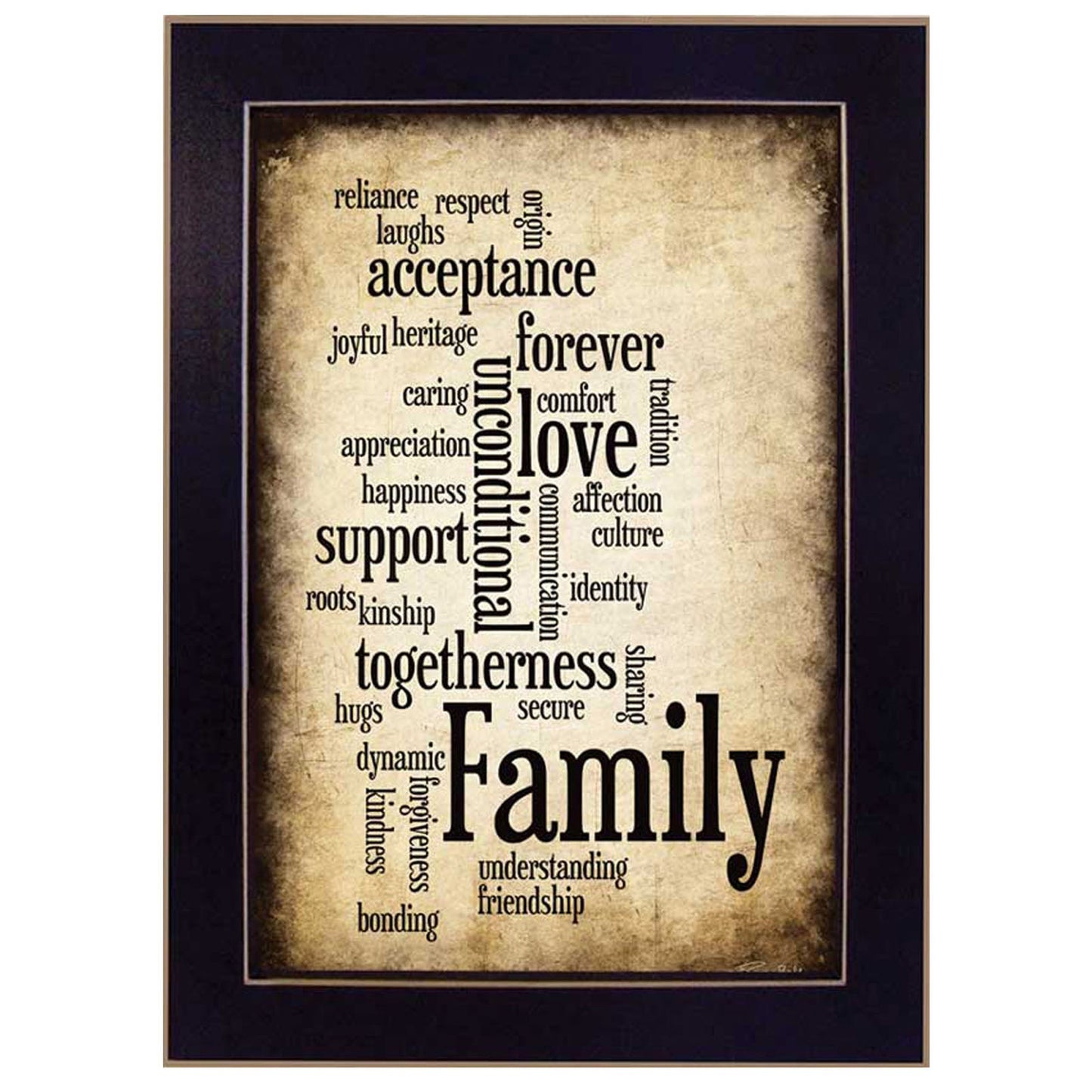 Family I Black Framed Print Wall Art