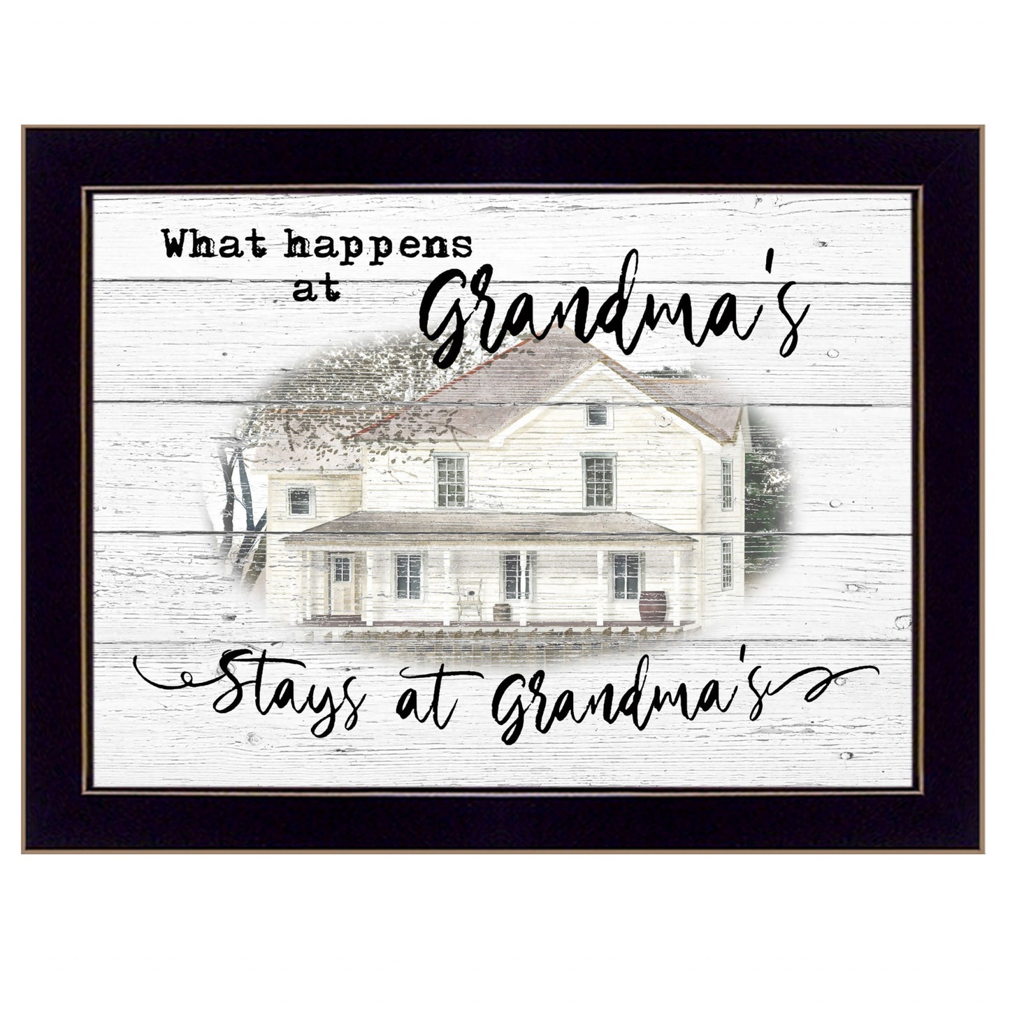 Stays At Grandmas 1 Black Framed Print Wall Art