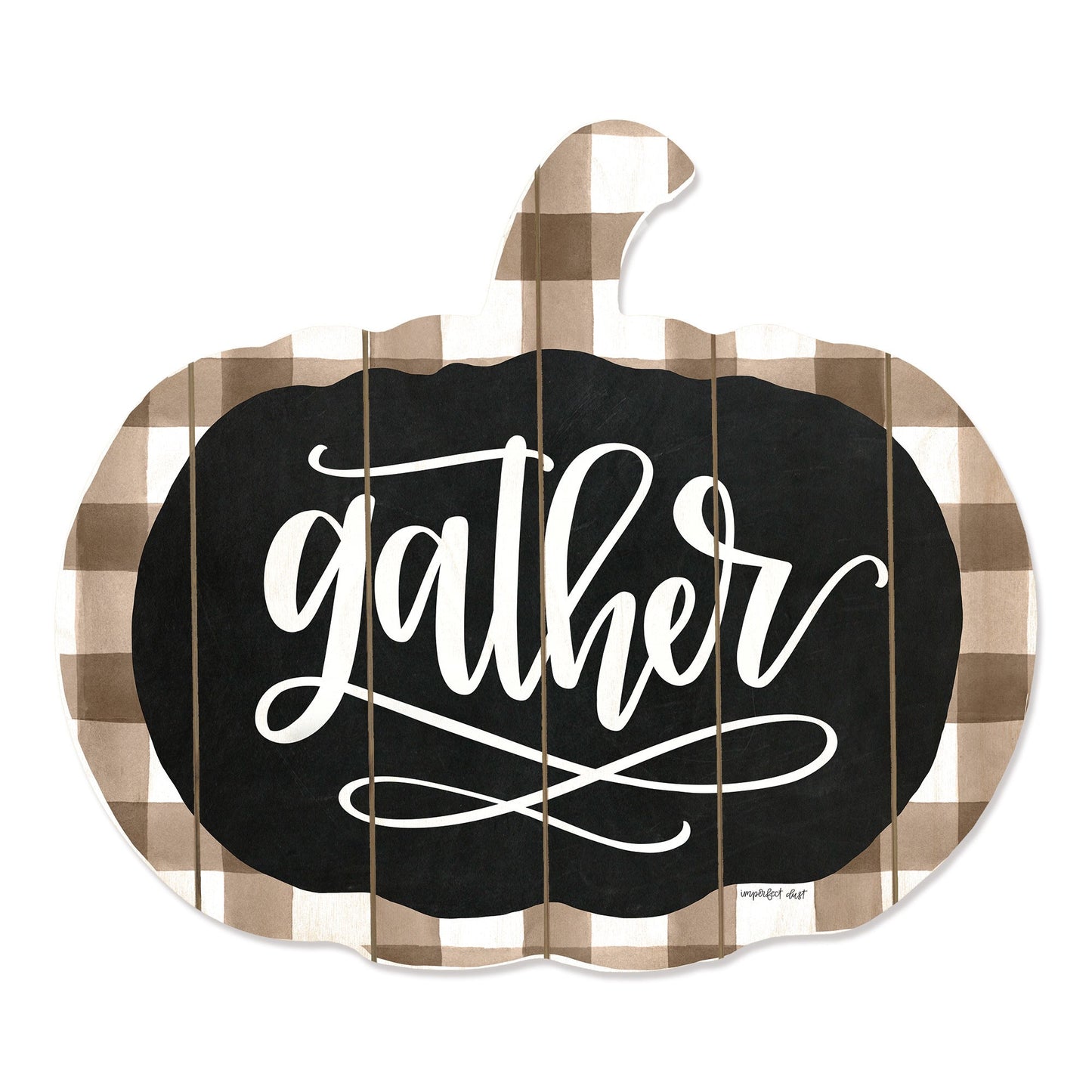 Gather Printed On A Pumpkin Unframed Print Wall Art