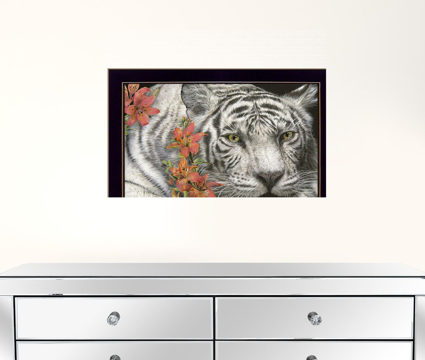 Tiger Lily 1 Black Framed Print Wall Art