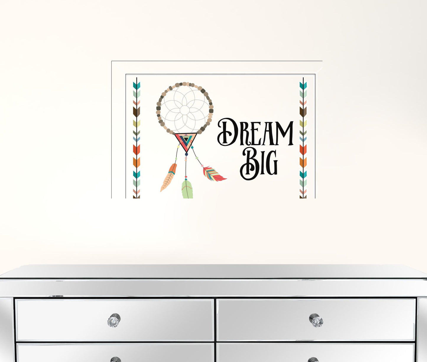 Dream Big 2 White Framed Print Wall Art