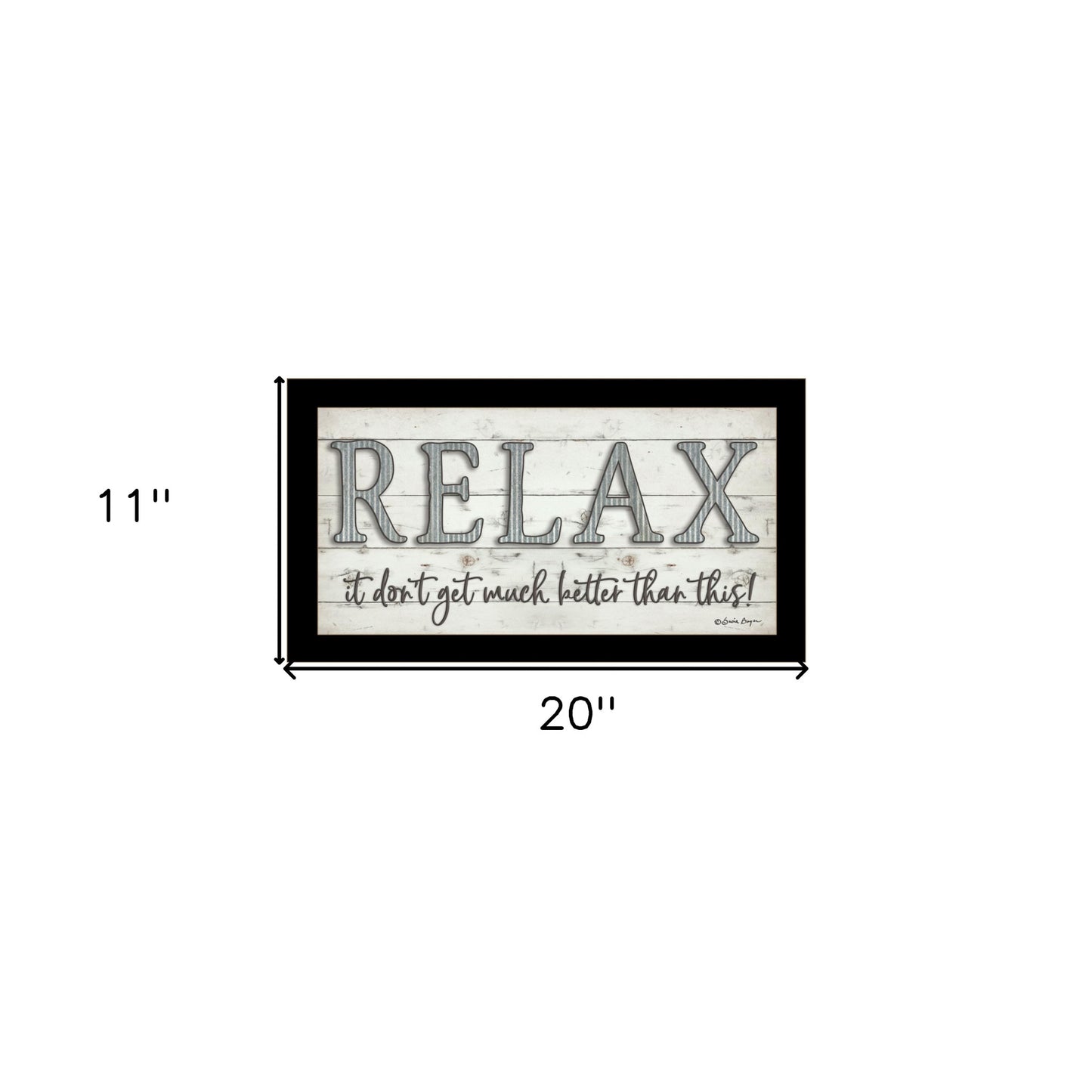 Relax 2 Black Framed Print Wall Art