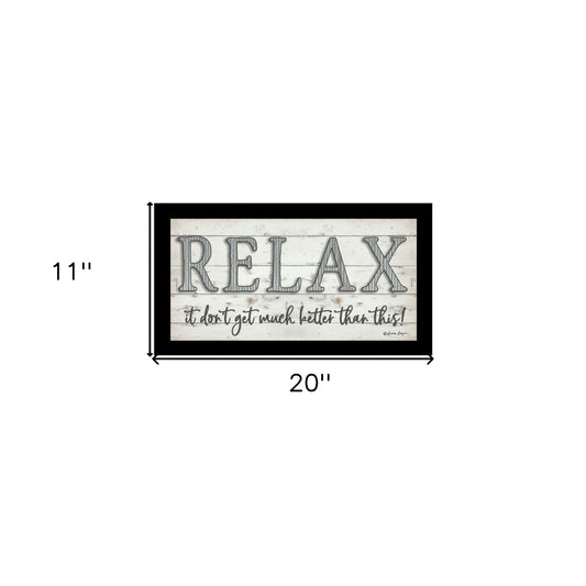 Relax 2 Black Framed Print Wall Art