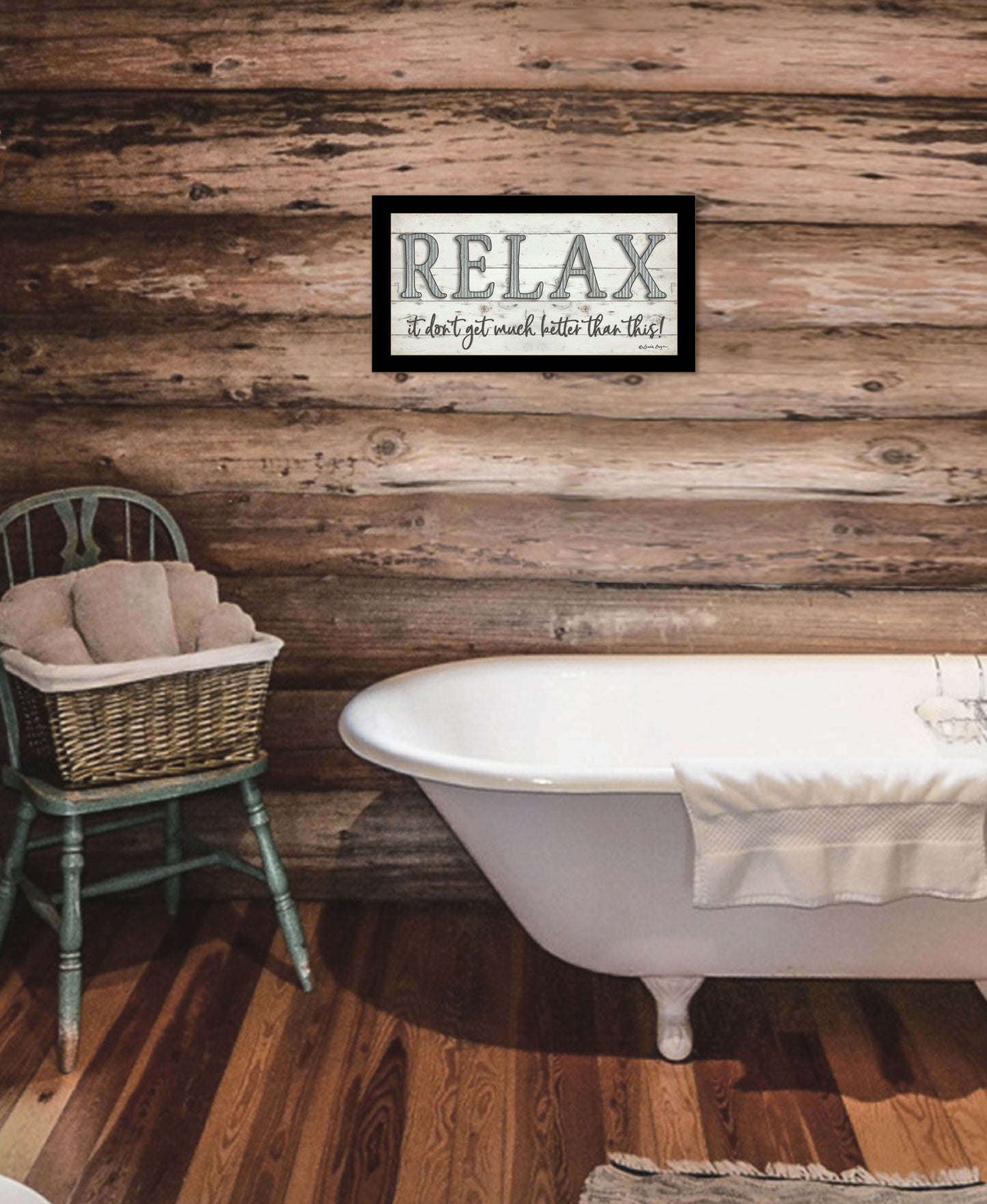 Relax 2 Black Framed Print Wall Art