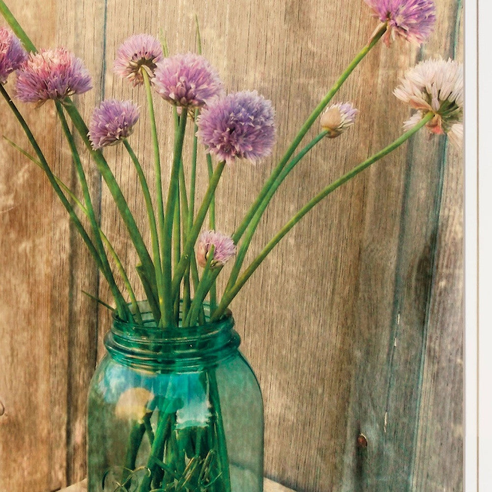 Country Chives 1 White Framed Print Wall Art