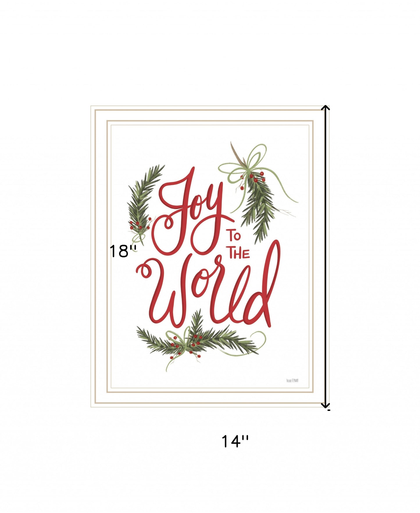 Joy To The World 1 White Framed Print Wall Art