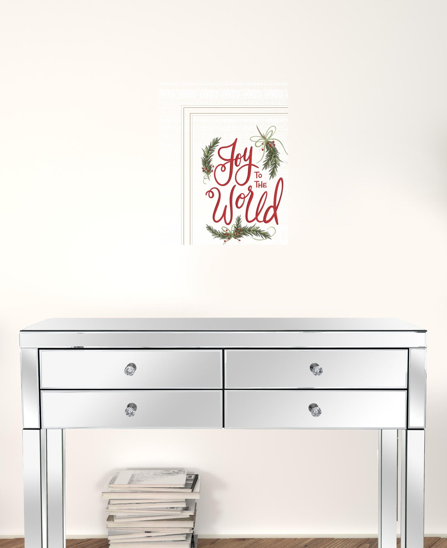 Joy To The World 1 White Framed Print Wall Art