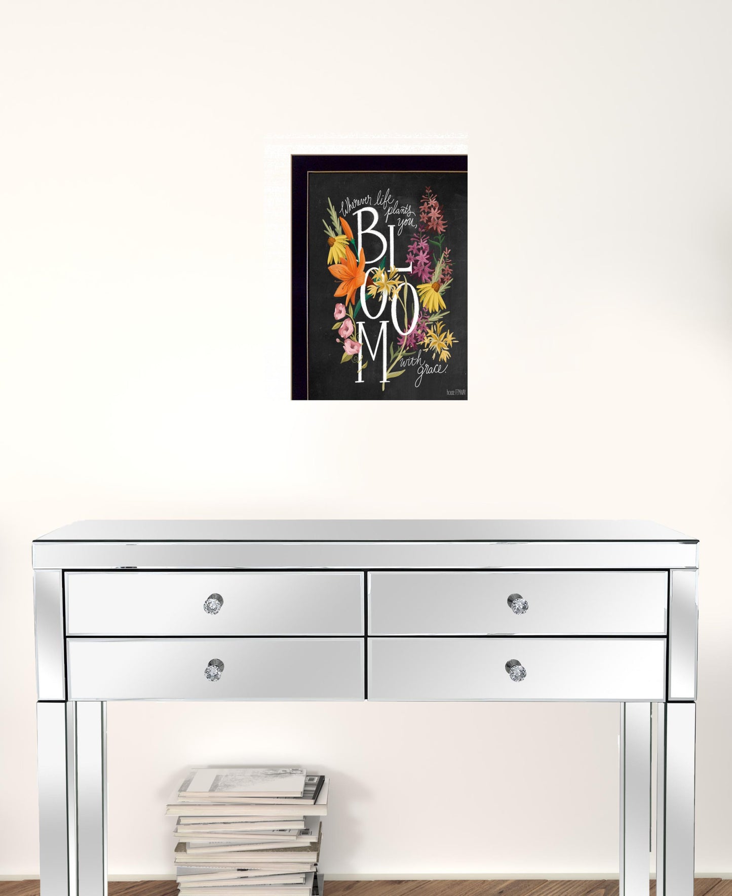 Bloom With Grace 1 Black Framed Print Wall Art