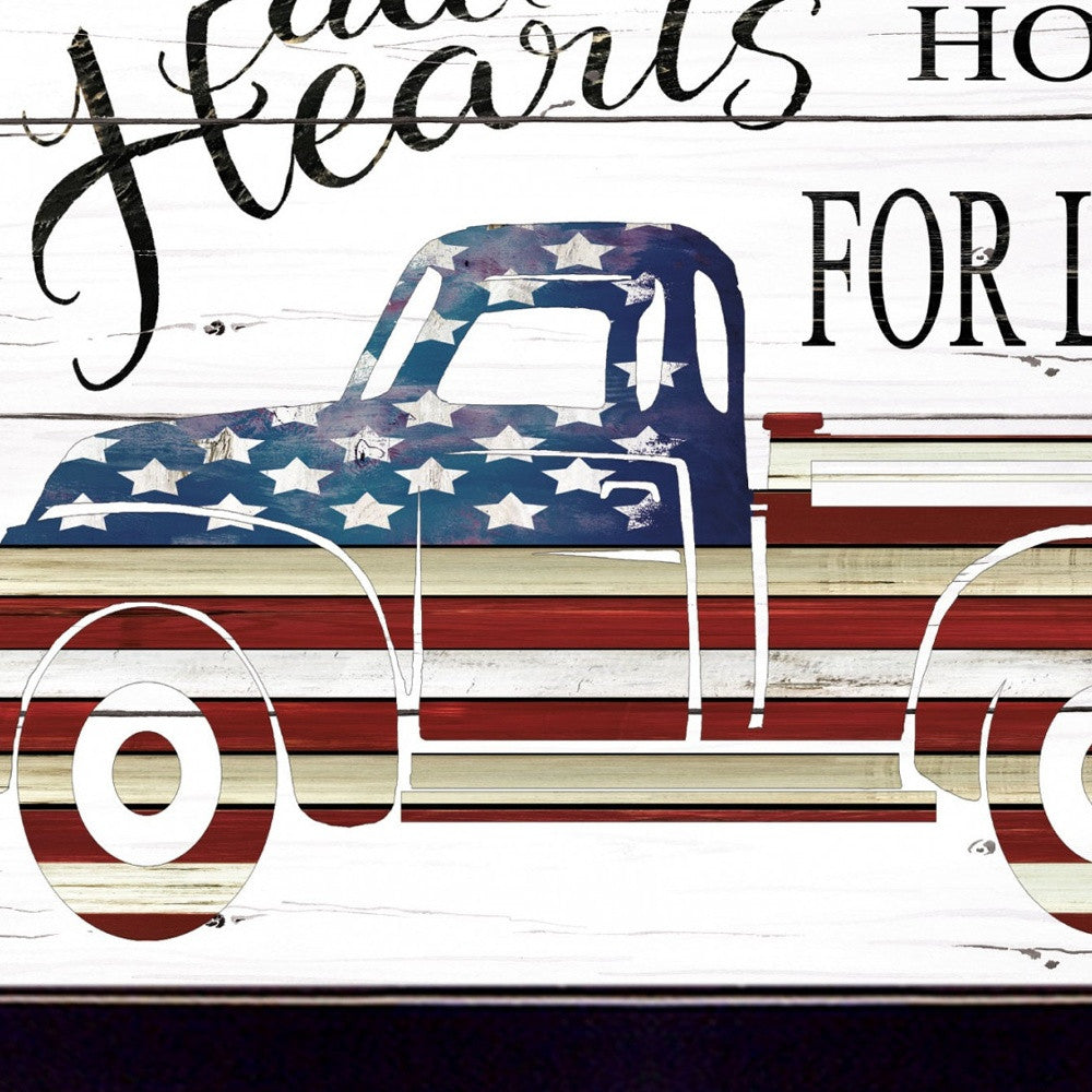 All Hearts Come Home For Love Truck 1 Black Framed Print Wall Art