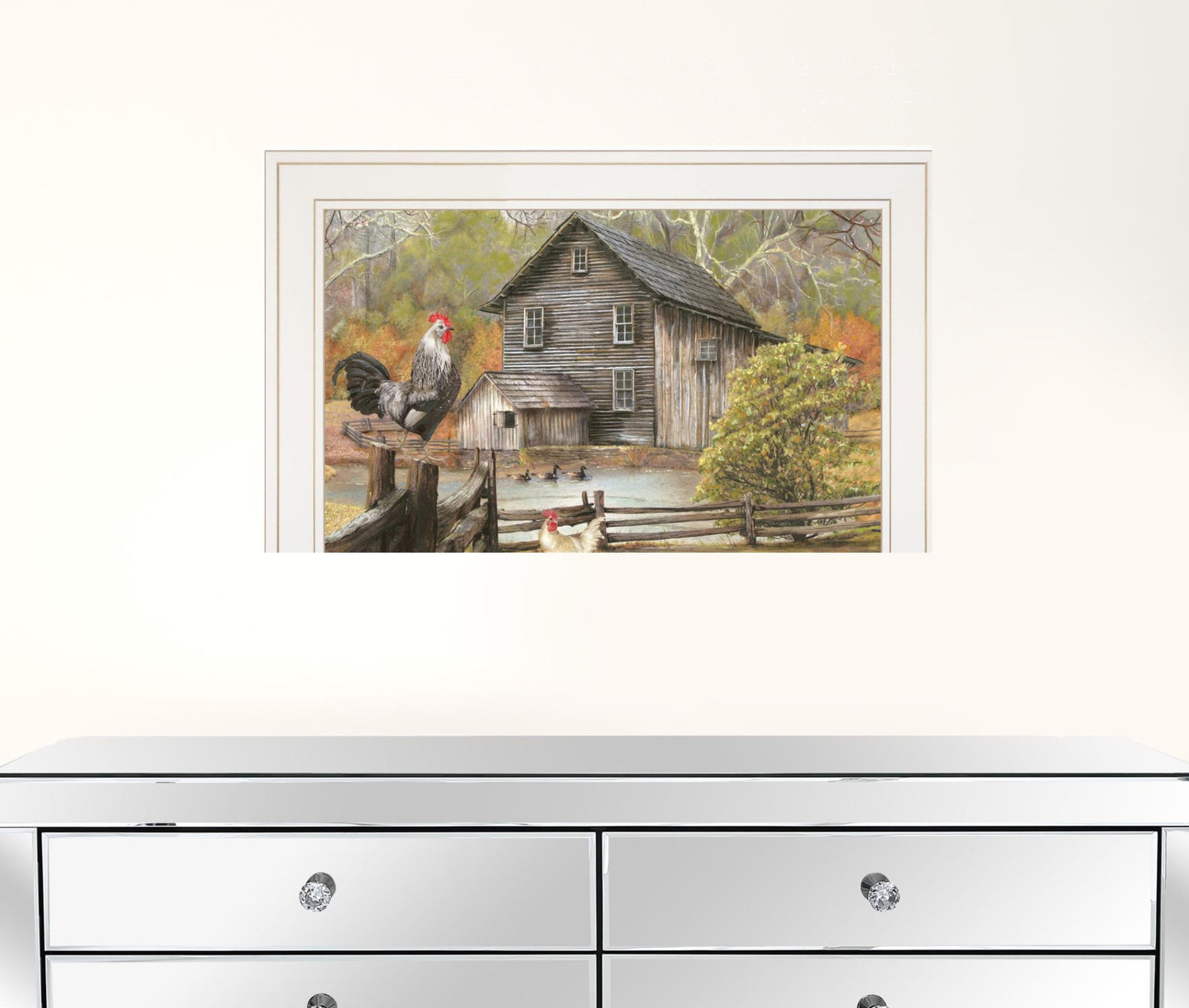 Down On The Farm I White Framed Print Wall Art