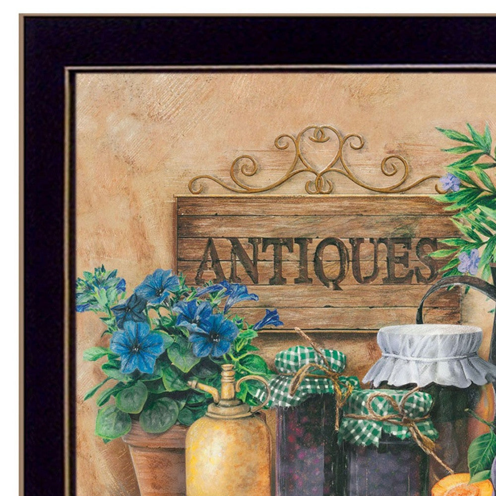 Antiques & Herbs Black Framed Print Wall Art