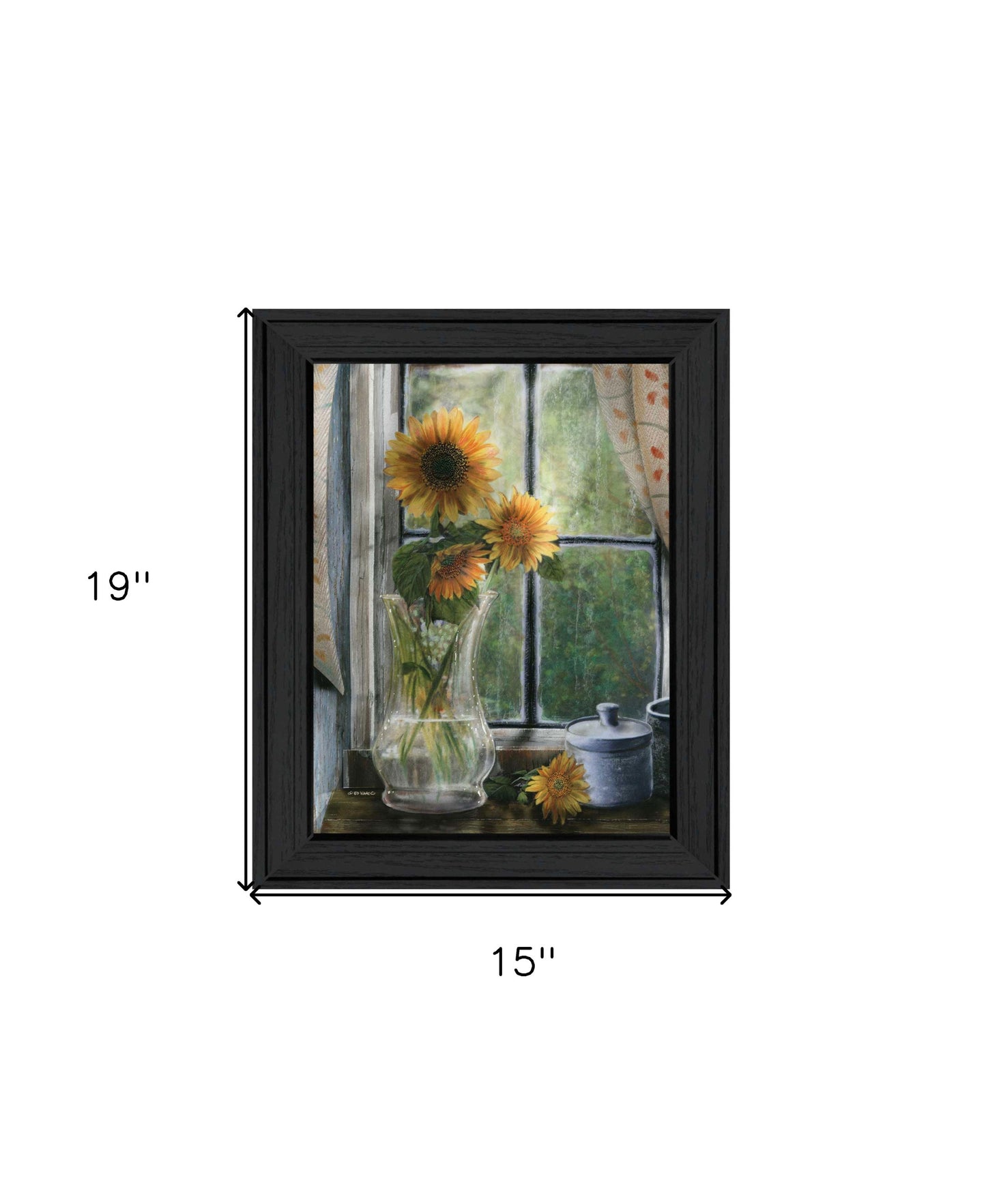 Morning Flower 2 Black Framed Print Wall Art