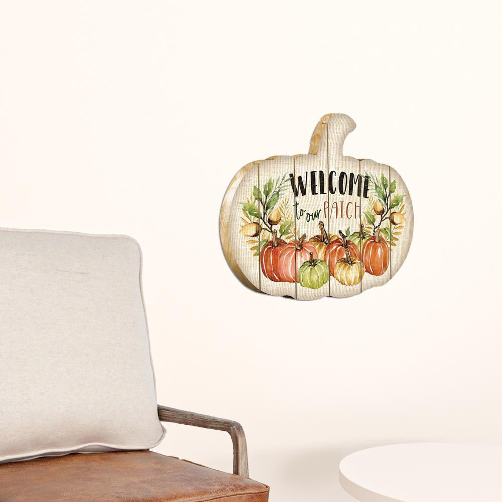 Welcome Pumpkin Unframed Print Wall Art