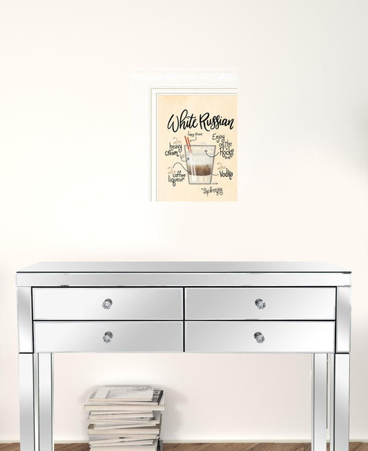 White Russian White Framed Print Wall Art