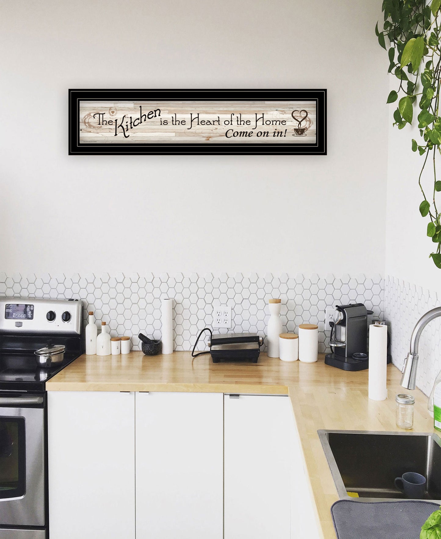 Kitchen Is The Heart Of The Home 14 Black Framed Print Wall Art