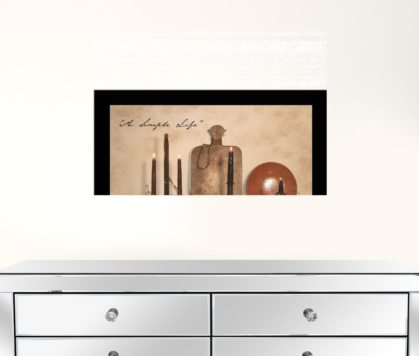 A Simple Life 2 Black Framed Print Wall Art