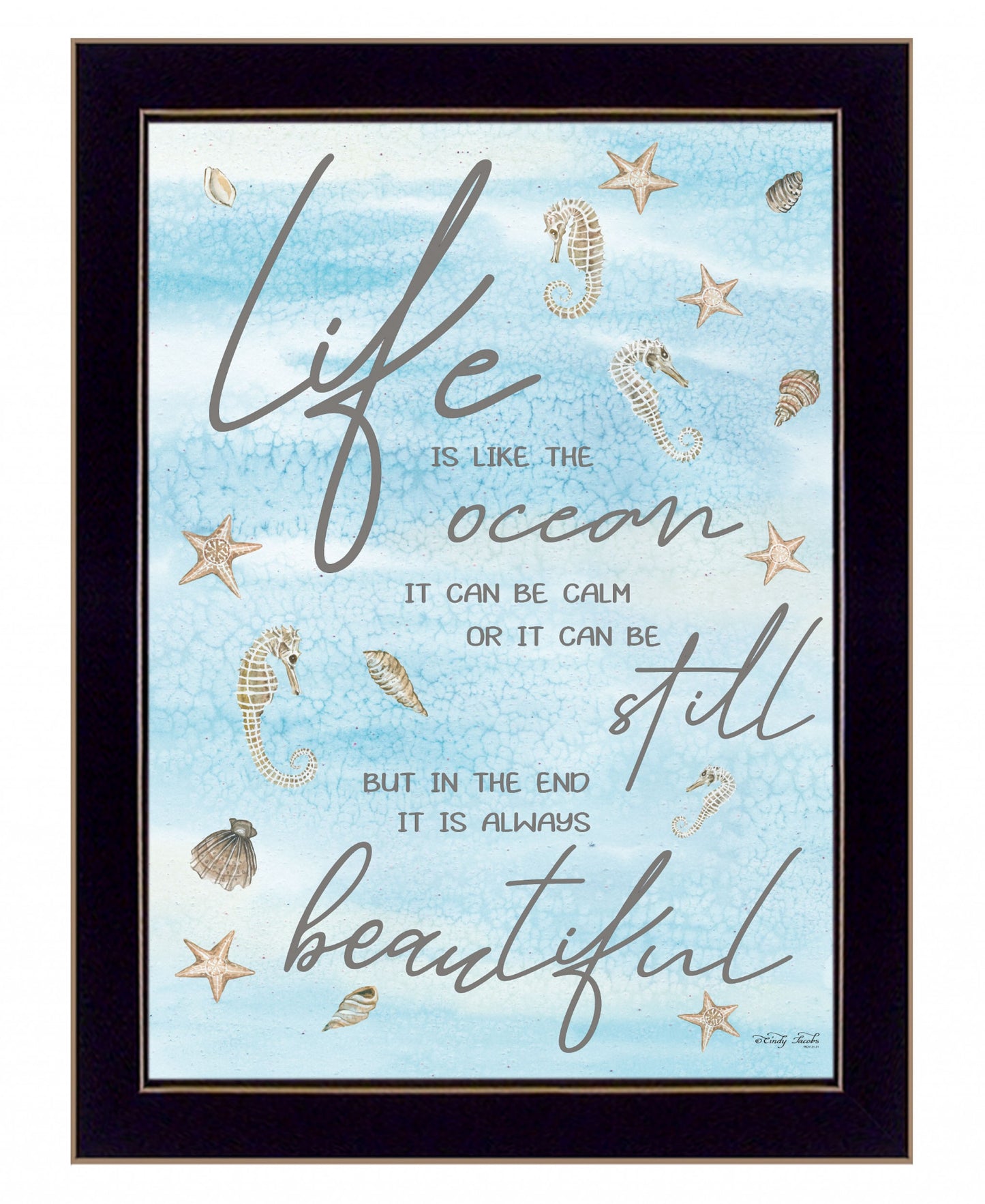 Life Is Like 1 Black Framed Print Wall Art