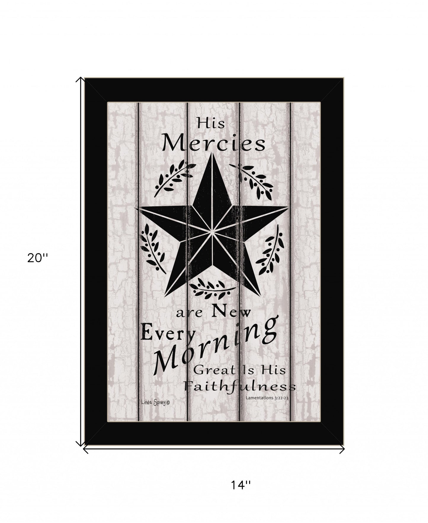 His Mercies Are New Every Morning 1 Black Framed Print Wall Art