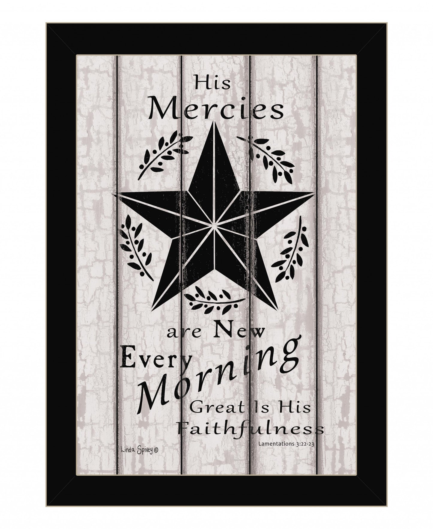 His Mercies Are New Every Morning 1 Black Framed Print Wall Art