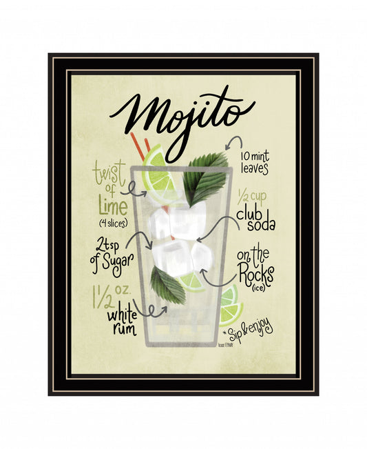 Mojito Black Framed Print Wall Art